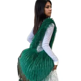 stylowa-pluszowa-torebka-na-ramie-zielona-serce