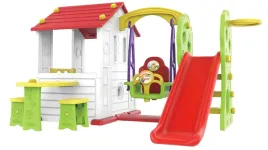 domek-ogrodowy-dla-dzieci-plac-zabaw-hustawka-zjezdzalnia-stolik-koszykowka