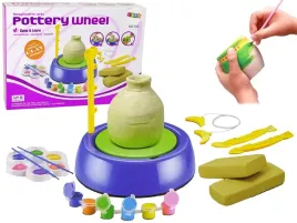 zestaw-diy-kolo-garncarskie-glina-farby-plastyczne