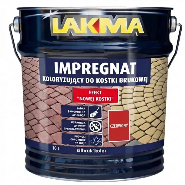 IMPREGNAT KOLORYZUJĄCY DO KOSKI BRUKOWEJ SILBRUK 10L CZERWONY LAKMA