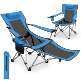 krzeslo-turystyczne-fotel-lezak-lezanka-niebieski-2w1