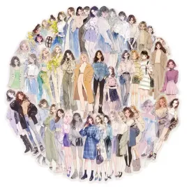 naklejki-zestaw-mix-x50szt-anime-girl