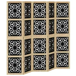 parawan-pokojowy-5-panelowy-brazowo-czarny-lita-paulownia