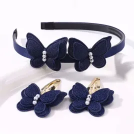 zestaw-dla-dziewczynek-opaska-ze-spineczkami-granatowe-motylki