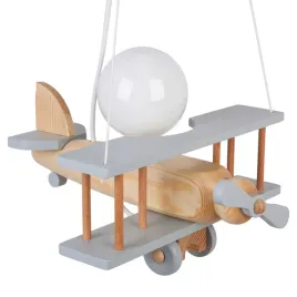 lampa-wiszaca-dziecieca-samolot-maly-drewno-buk-szaro-naturalny-e27