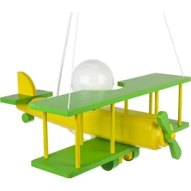 lampa-wiszaca-dziecieca-samolot-duzy-drewno-buk-zielono-seledynowy-e27