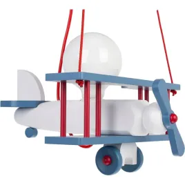 lampa-wiszaca-dziecieca-samolot-maly-drewno-buk-niebiesko-bialo-czerwony-e2