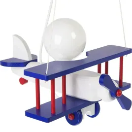 lampa-wiszaca-dziecieca-samolot-maly-drewno-buk-niebiesko-bialo-czerwony-e2