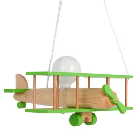 lampa-wiszaca-dziecieca-samolot-duzy-drewno-buk-zielono-naturalny-e27