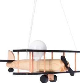 lampa-wiszaca-dziecieca-samolot-duzy-drewno-buk-czarno-naturalny-e27