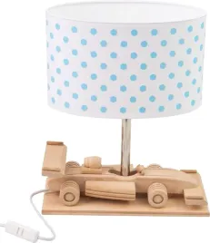 lampka-stolowa-dziecieca-wyscigowka-drewno-wzor-w-kropki-e14-handmade