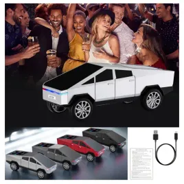 srebrny-model-tesla-cybertruck-radio-wyswietlacz-led-usb-bluetooth