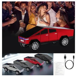 model-tesla-cybertruck-radio-wyswietlacz-led-usb-bluetooth-czerwony