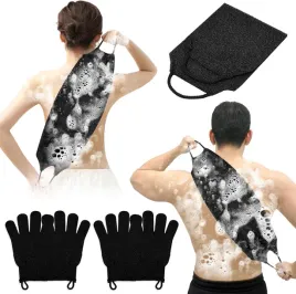 recznik-do-peelingu-masazu-ciala-pod-prysznic-rekawice-zestaw-3el-czarny