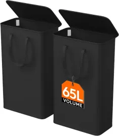kosz-na-pranie-zamykany-z-uchwytem-waski-wysoki-czarny-65l-zestaw-2-sztuki