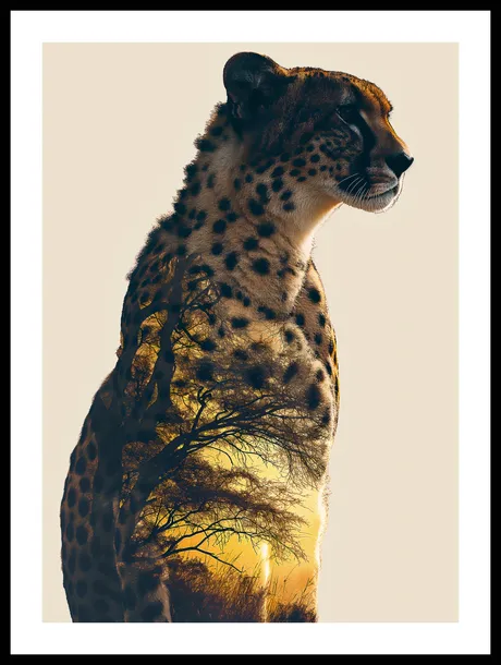 plakat-395x55cm-gepard-duch-sawanny-wysokosc-produktu-39-5-cm