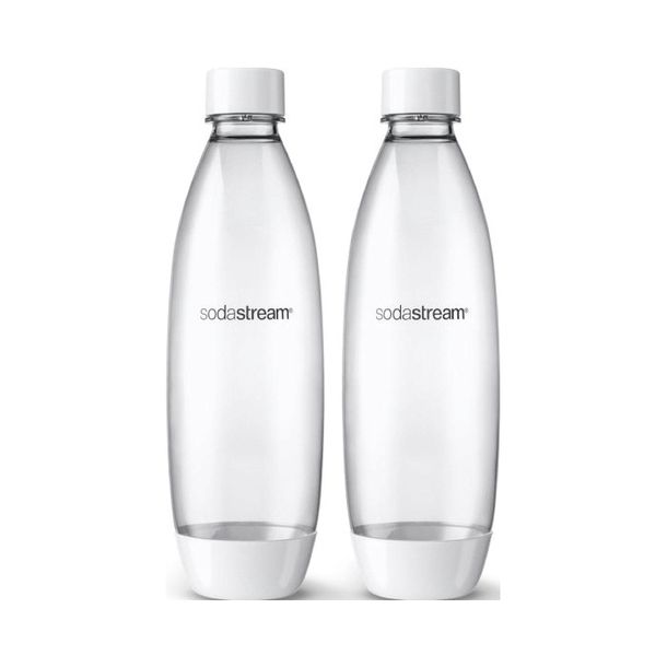 Oryginalne butelki do saturatora SodaStream Fuse 2x1L białe | DO ZMYWARKI