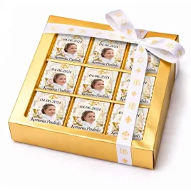 personalizowane-czekoladki-w-zlotym-pudelku-podziekowania-na-komunie