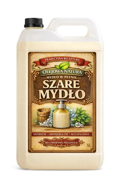 SZARE MYDŁO W PŁYNIE 5L NATURALNE ECO HIPOALERGICZNE DO DOMU I GOSPODARSTWA