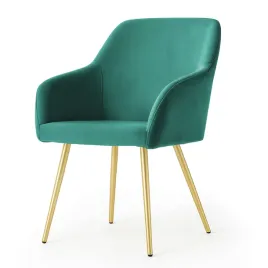 4x-welurowe-krzeslo-tapicerowane-gladkie-butelkowa-zielen-estelle-zlote-nog