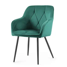 4x-welurowe-krzeslo-tapicerowane-pikowane-butelkowa-zielen-diamante-czarne