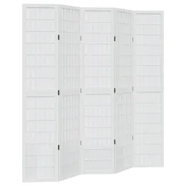 parawan-pokojowy-5-panelowy-bialy-lite-drewno-paulowni