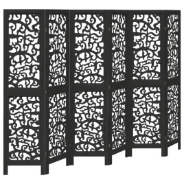 parawan-pokojowy-6-panelowy-czarny-lite-drewno-paulowni