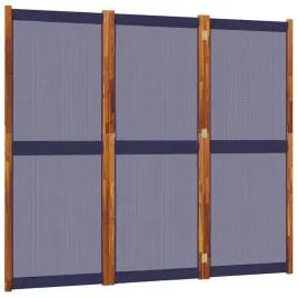 parawan-skladany-210x180-cm-lite-drewno-akacjowe-ciemnoniebieski