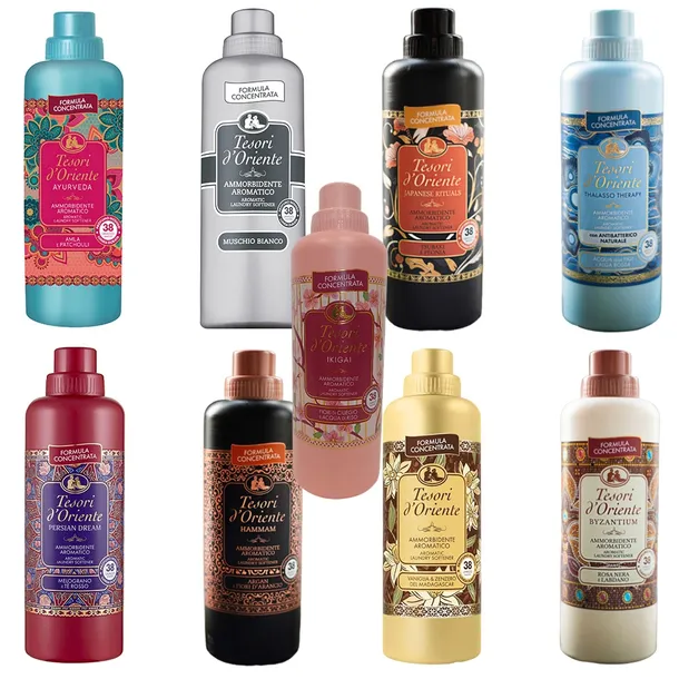 Tesori d'Oriente - Pełny zestaw koncentratów do płukania ubrań (9 x 760 ml