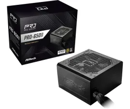 asrock-pro-650g-modul-zasilaczy-650-w-24-pin-atx-atx-czarny