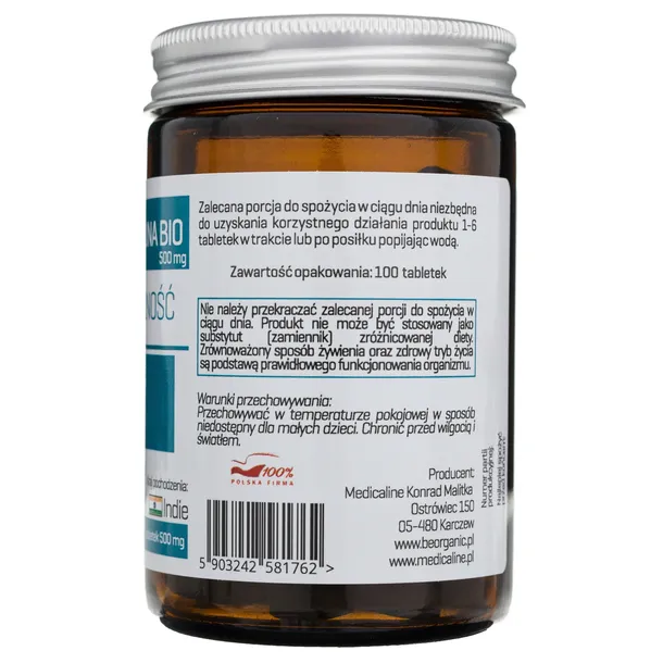 beorganic-bio-spirulina-500mg-100-tabletek-rodzaj-spirulina