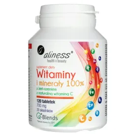 aliness-witaminy-i-mineraly-100percent-700-mg-odpornosc-krazenie-zmeczenie-120t