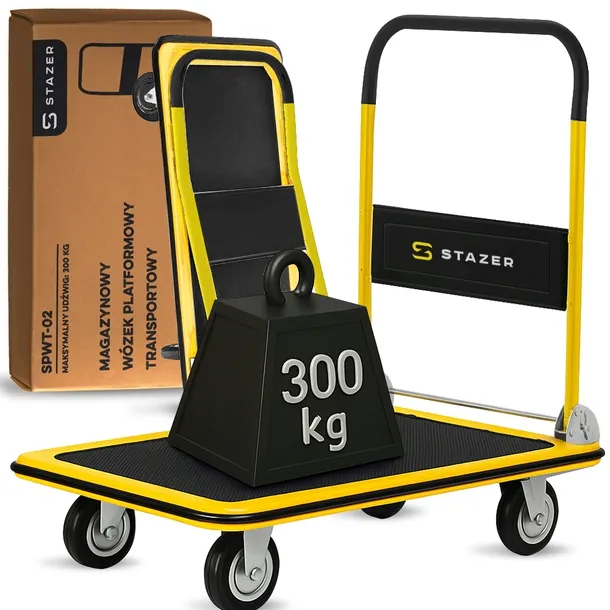 POJEMNY WÓZEK TRANSPORTOWY SKŁADANY MAGAZYNOWY TOWAROWY PLATFORMOWY 300 KG