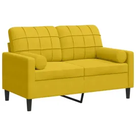 2-osobowa-sofa-z-poduszkami-zolta-120-cm-aksamit