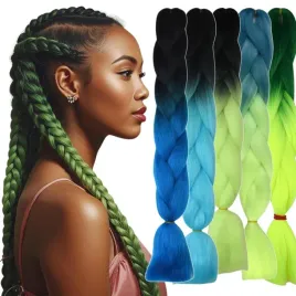 wlosy-syntetyczne-kolorowe-warkoczyki-zestaw-5-szt-ombre-zielone-odcienie
