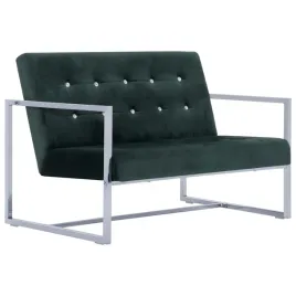 sofa-2-osobowa-aksamitna-ciemnozielona-114x78x81-cm