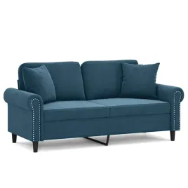 sofa-2-osobowa-aksamitna-niebieska-z-poduszkami-172x77x80-cm