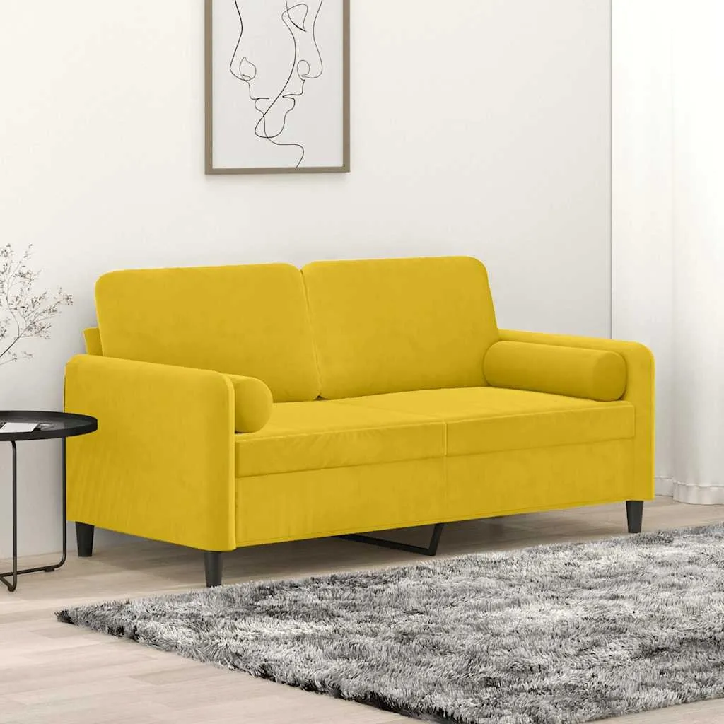 sofa-2-osobowa-aksamitna-zolta-158x77x80-cm