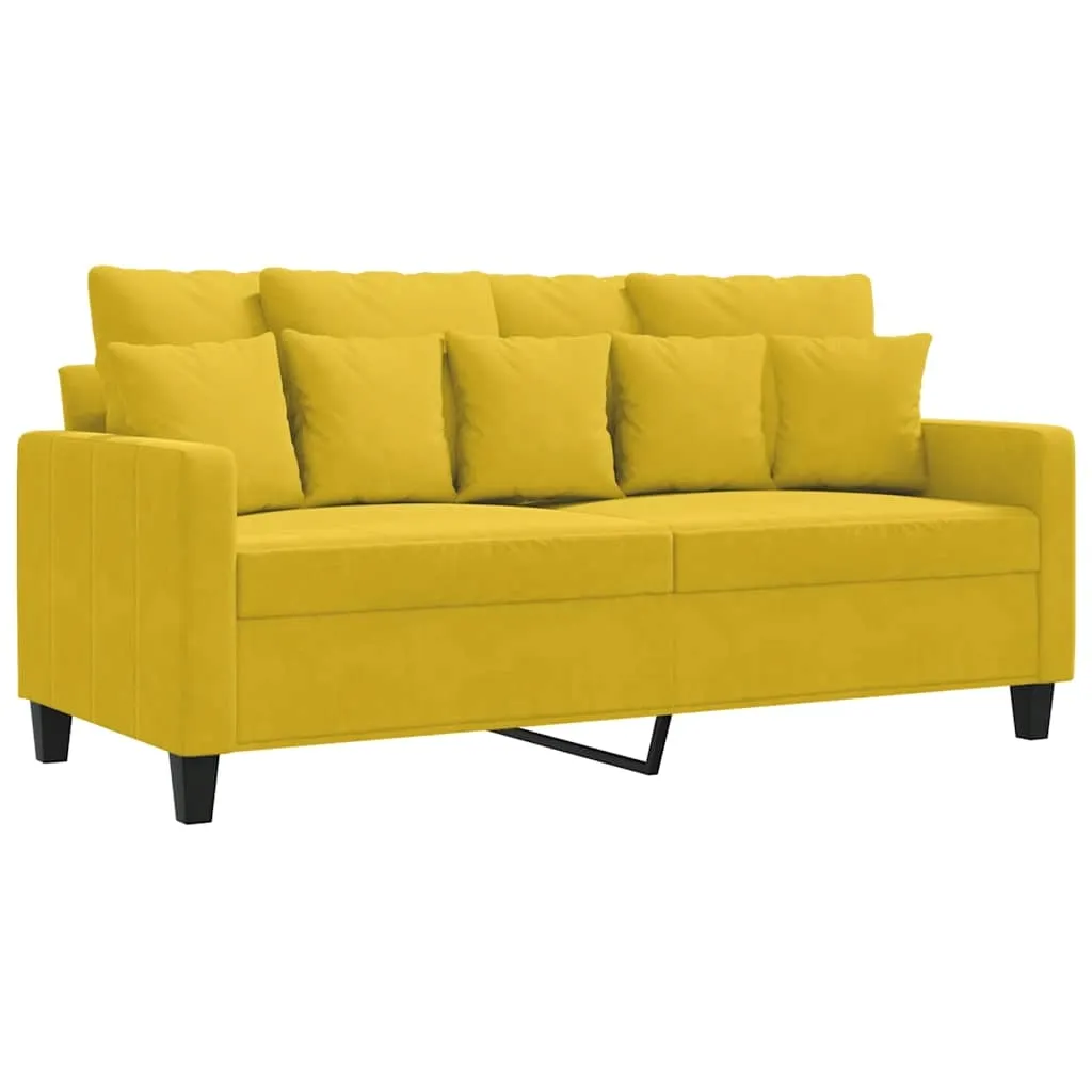 sofa-2-osobowa-aksamitna-zolta-158x77x80-cm