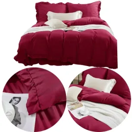 posciel-czerwona-220x200cm-100percent-mikrofibra-2-poszewki-70x80-ruffy