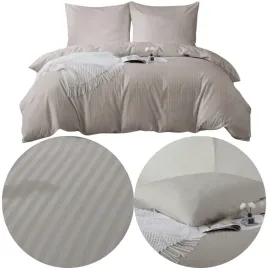 taupe-posciel-adamaszek-bawelniany-160x200cm-2-poszewki-70x80cm