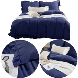 posciel-160x200cm-granatowa-100percent-mikrofibra-2-poszewki-70x80-ruffy
