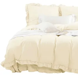 posciel-jednolita-220x200-2-poszewki-komplet-z-falbanka-ruffy-kremowa-krem