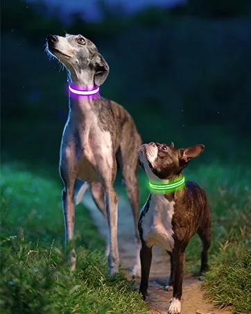 obroza-led-rozowa-m-stan-nowy