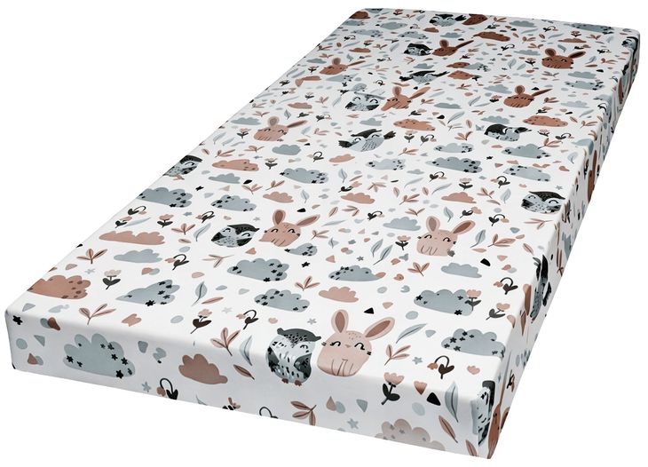 MATERAC PIANKOWY 60x120cm dziecięcy DO ŁÓŻECZKA pokrowiec BAWEŁNA 129
