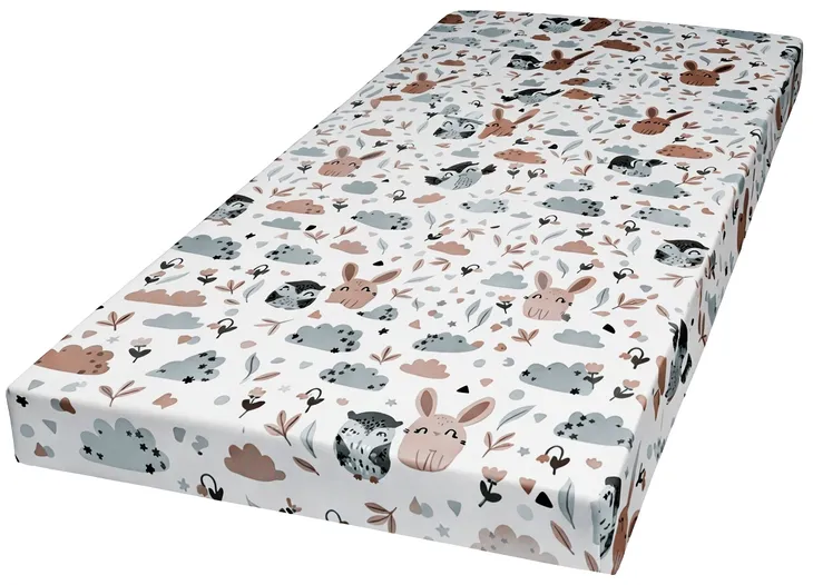 MATERAC PIANKOWY 60x120cm dziecięcy DO ŁÓŻECZKA pokrowiec BAWEŁNA 129