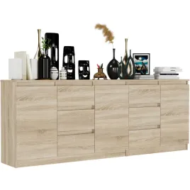 komoda-200-cm-6-szuflad-3-drzwi-dab-sonoma-zestaw-nowoczesna