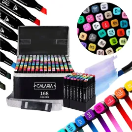 markery-alkoholowe-dwustronne-flamastry-pisaki-mazaki-pro-168-szt-torba