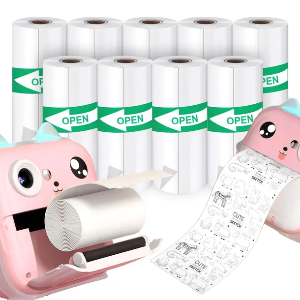 10x Papier termiczny do drukarki Drukuś rolki wkłady mini drukusia zestaw
