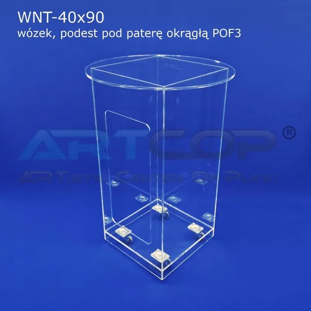 podest-jezdny-na-tort-weselny-pod-patere-pietrowa-z-plexi-pof-stolik-wozek-stan-nowy-glebokosc-produktu-60-cm